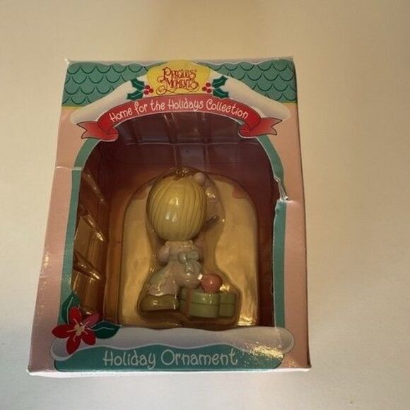 NWB Enesco Precious Moments Figurines Christmas Ornament Home For The Holiday 3" - Picture 7 of 8